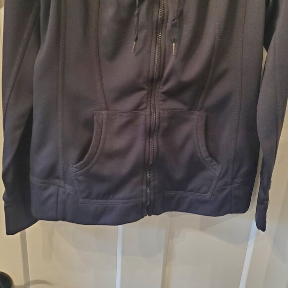 Tangerine Jacket Women's Black Active Moisture Wick Hoodie Zip-Medium - Picture 4 of 9